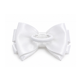 Satin and lace bow hair tie with pearl details