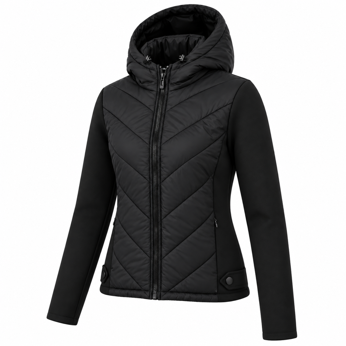 Hooded Quilted Zip Jacket