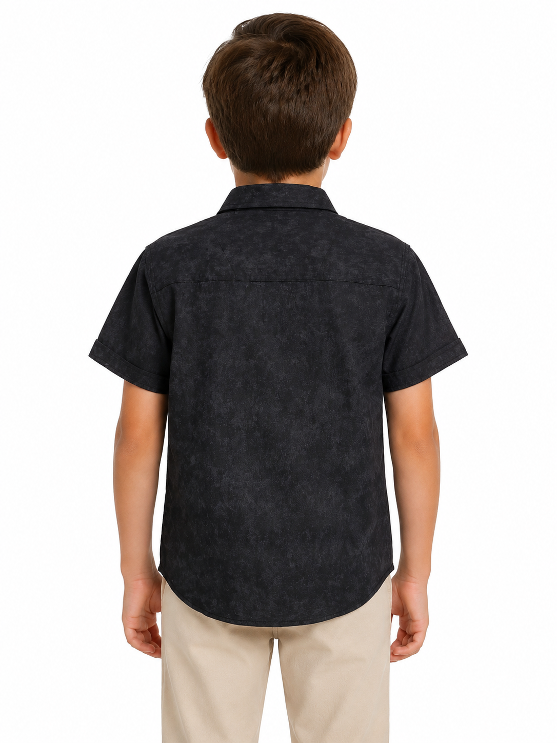 Boys Short Sleeve Shirt With Chest Pocket