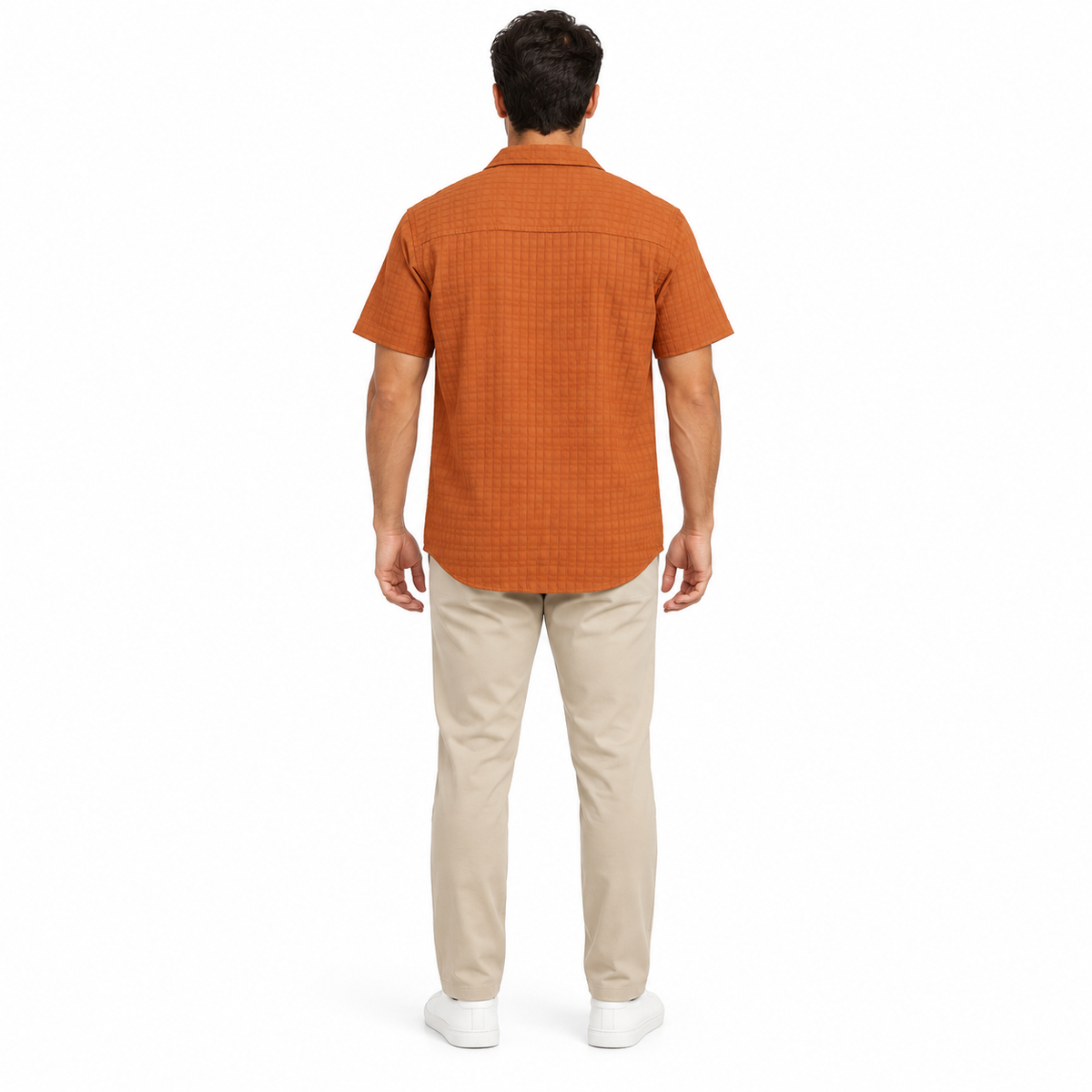 Textured Check Short Sleeve Shirt