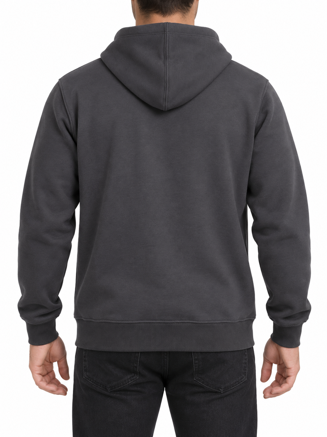 Plain Pullover Hoodie With Front Pocket
