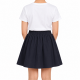 Pleated Elastic Waist Skirt