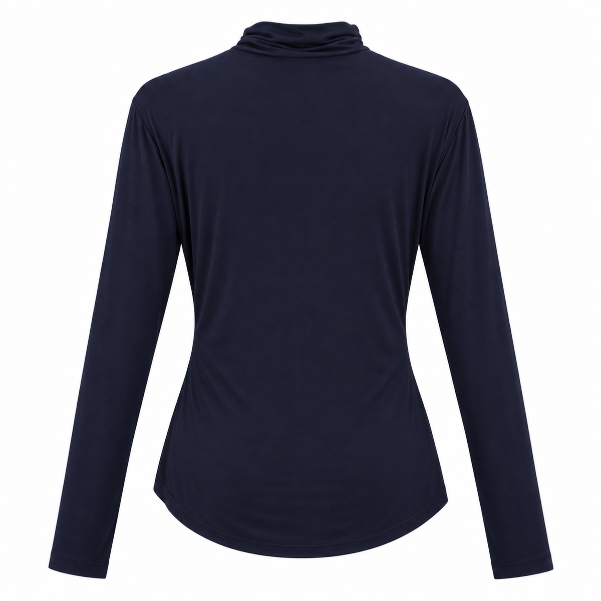 Ruched High Neck Long Sleeve Top