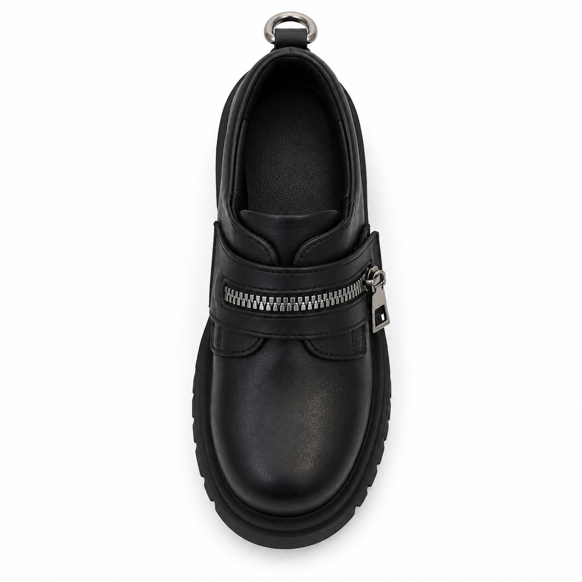 Casual Strap Shoes With Decorative Zipper