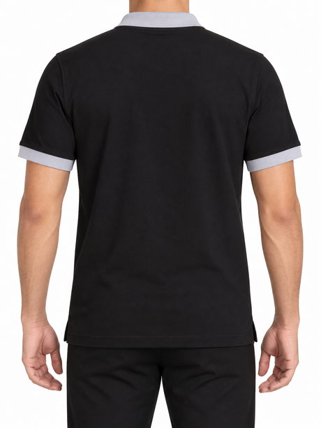 Men Short Sleeve Polo With Contrast Collar