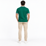 Striped Trim Polo Shirt