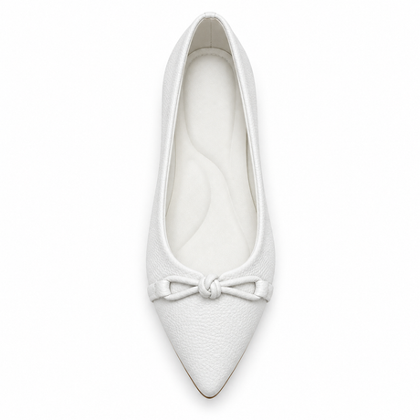 Bow Detail Pointed Toe Flats