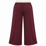 Contrast Stitch Wide Leg Sweatpants