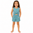 Girls Dolphin Print Sleeveless Top And Shorts Set