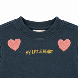 Heart Embroidered Sweatshirt And Jogger Set