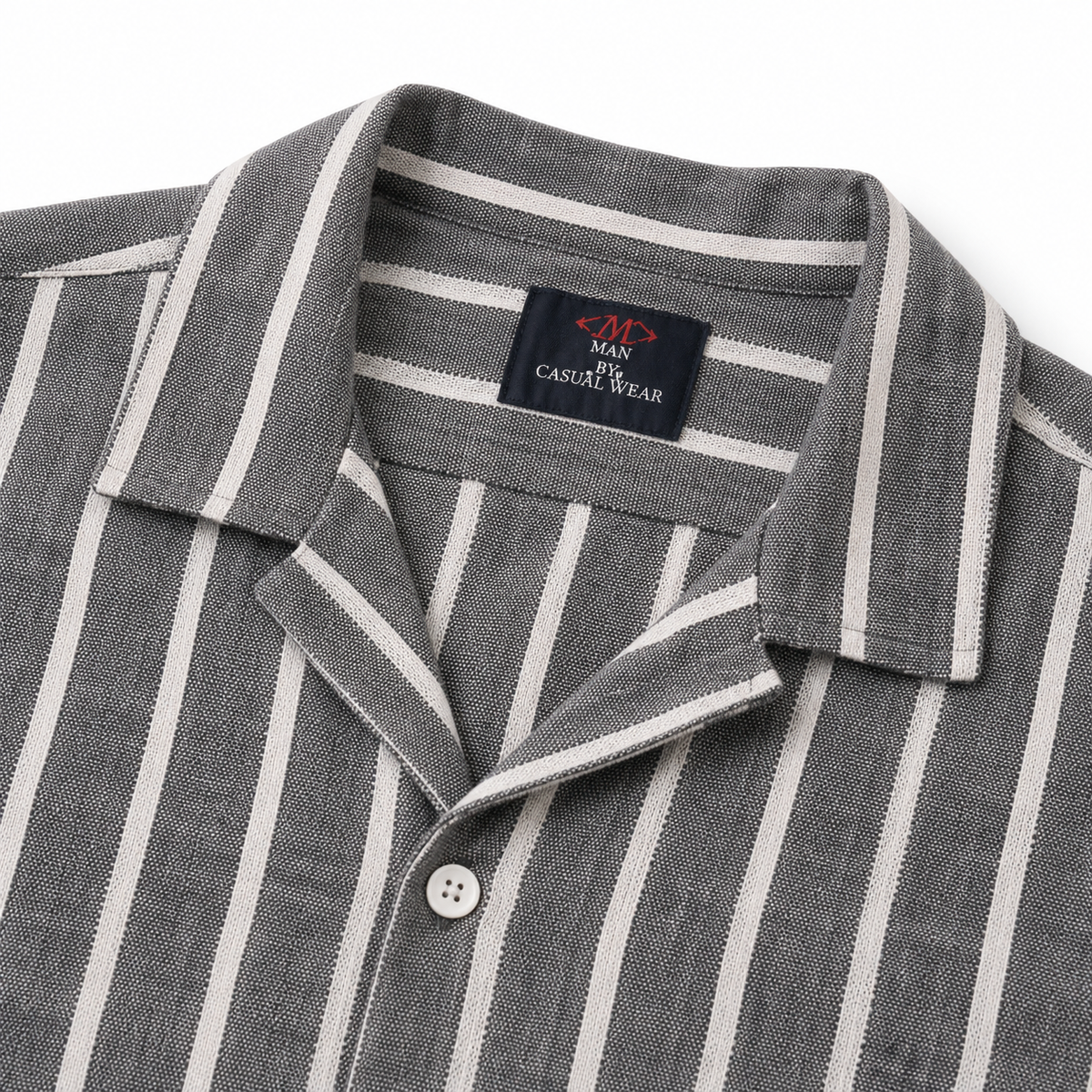 Men Striped Short Sleeve Shirt
