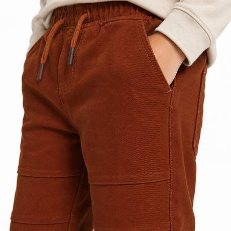 Boys jogger pants with elastic waist and adjustable drawstring