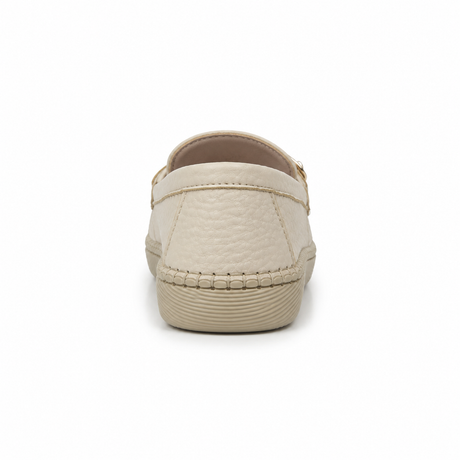 Women Textured Loafers With Metal Buckle