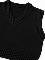 V-Neck Knitted Vest