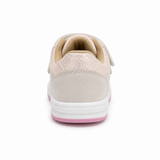 Girls sports sneakers with hook-and-loop straps and glitter details
