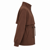 Drawstring Waist Casual Jacket
