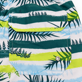 Tropical Leaf Print Swim Shorts