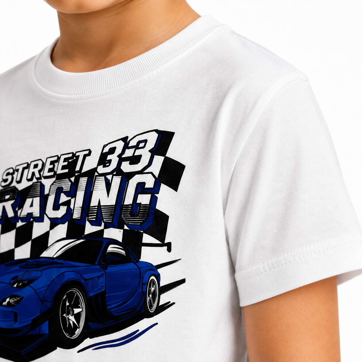 Boys Racing Car Graphic T Shirt