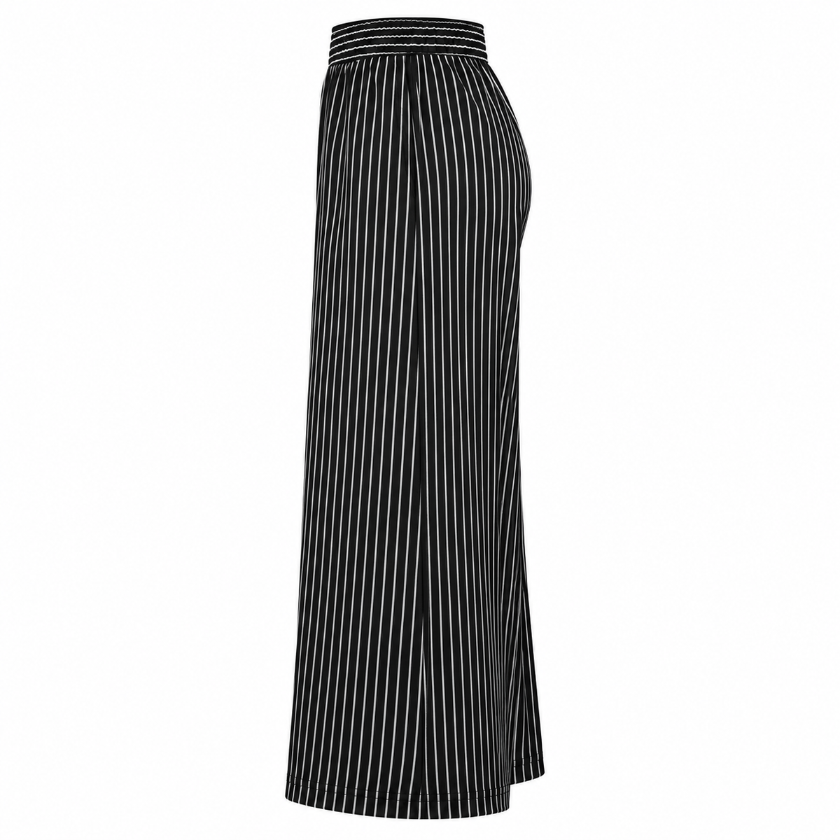 Striped Wide Leg Elastic Waist Pants