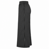 Striped Wide Leg Elastic Waist Pants