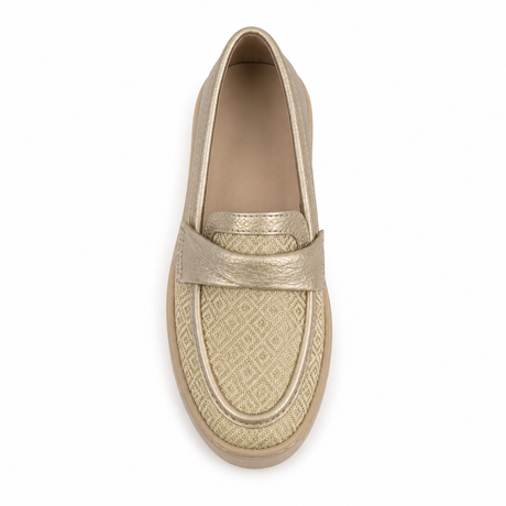 Women Metallic Woven Loafers