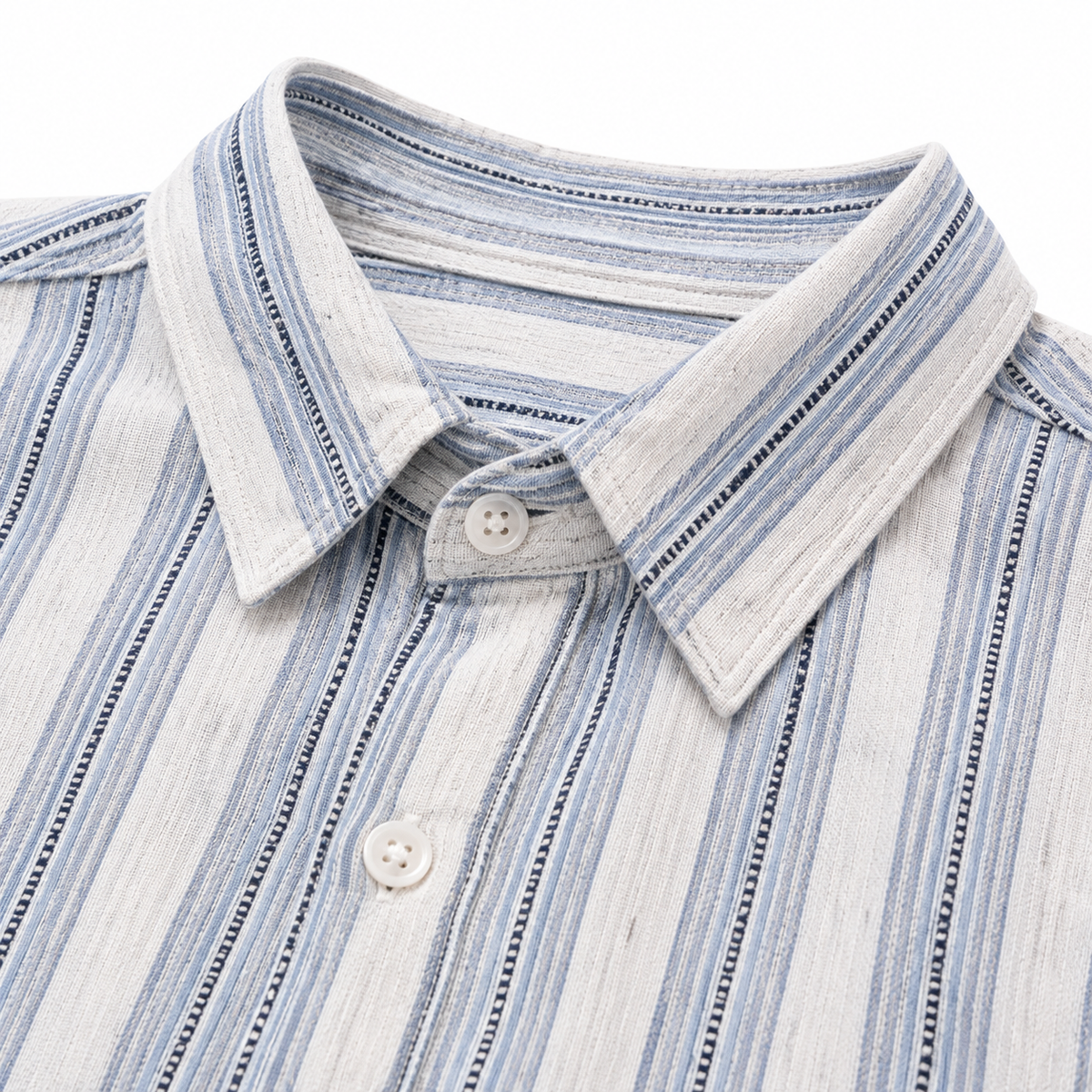 Men Striped Short Sleeve Shirt