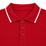 Men Short Sleeve Polo Shirt With Contrast Tip Collar