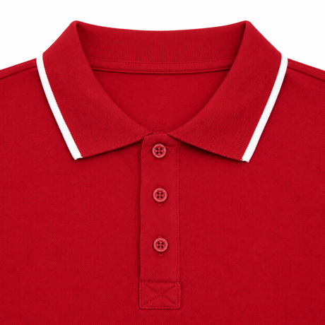 Men Short Sleeve Polo Shirt With Contrast Tip Collar
