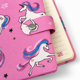 Unicorn Printed Ruled Notebook With Snap Closure
