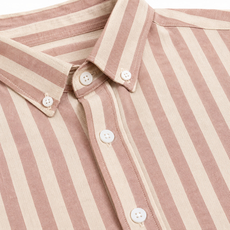Men Striped Short Sleeve Shirt