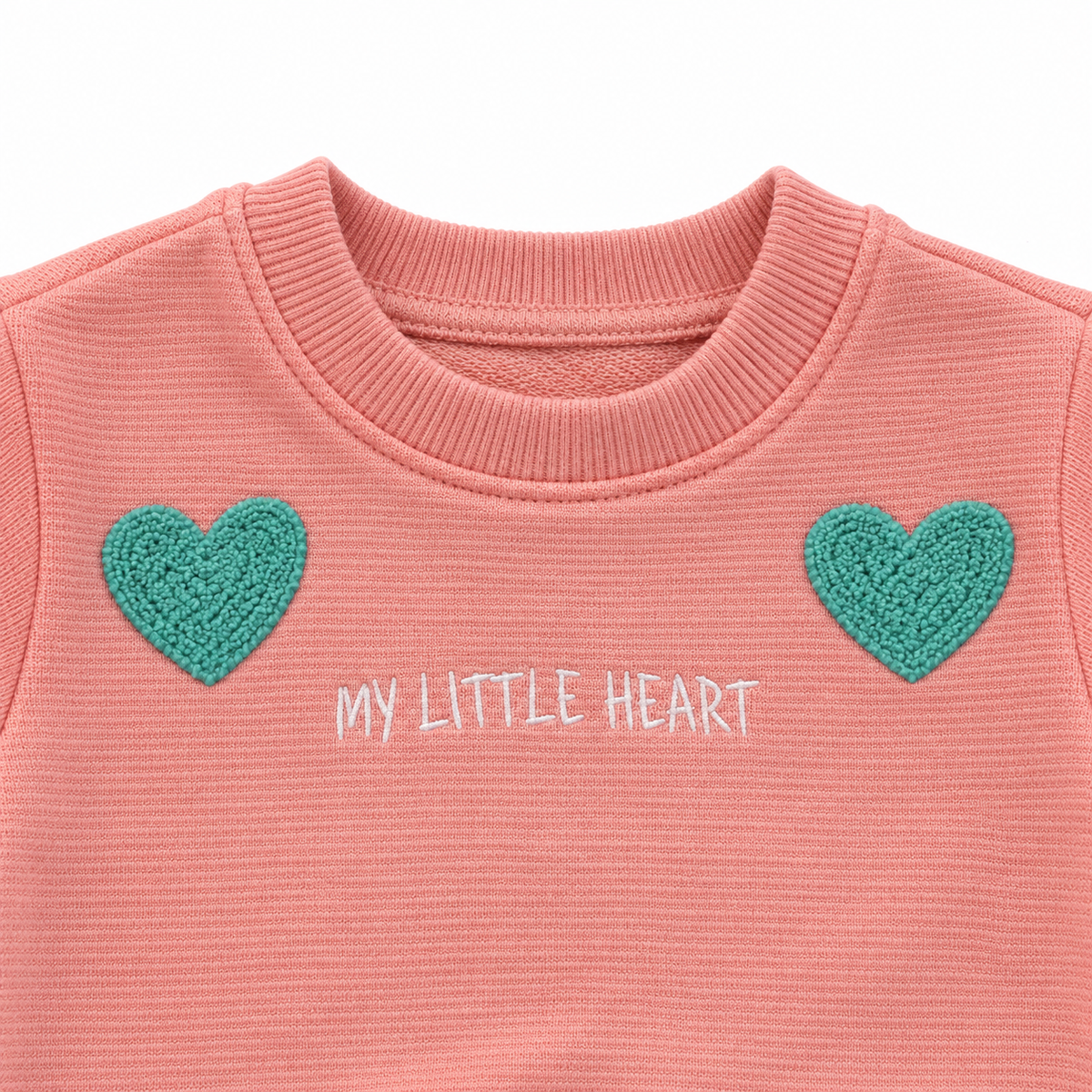 Heart Embroidered Sweatshirt And Jogger Set