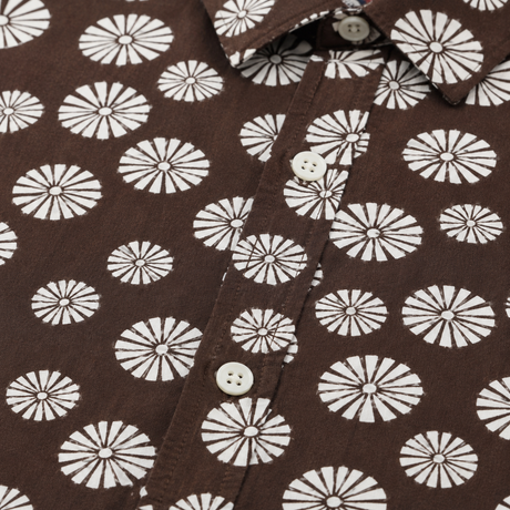 Men Floral Print Short Sleeve Shirt
