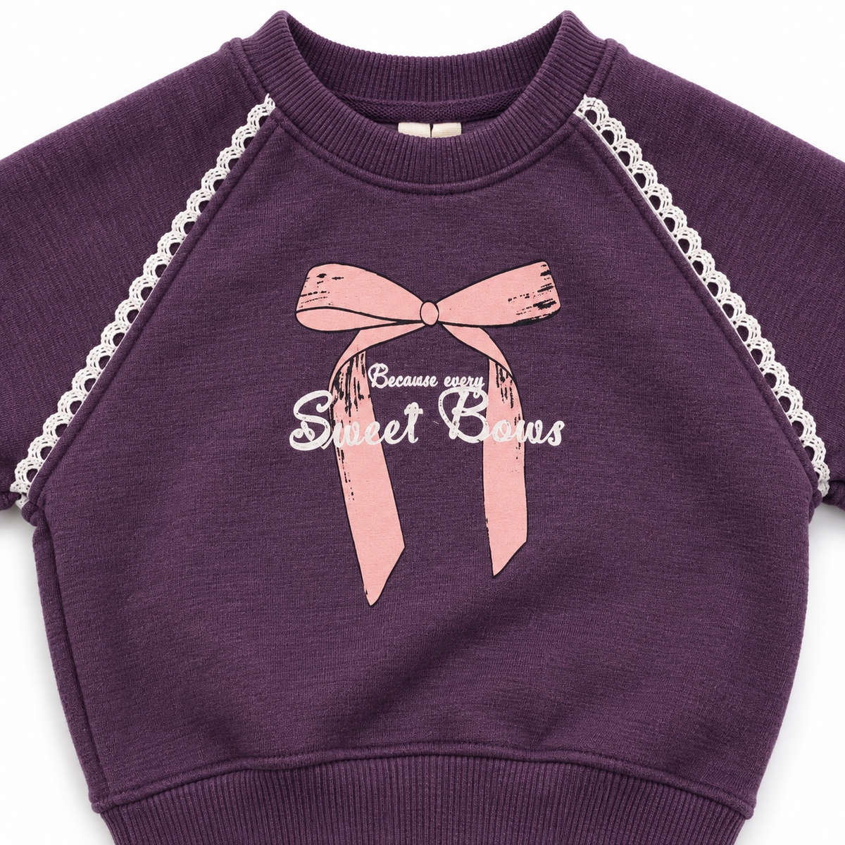 Bow Detail Sweatshirt And Jogger Set