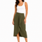 Women Front Drape Midi Skirt