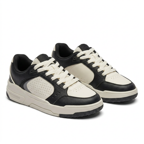 Court Sneakers With Perforated Side Panels
