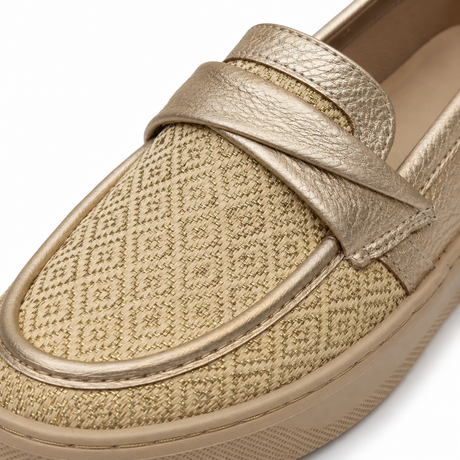 Women Metallic Woven Loafers