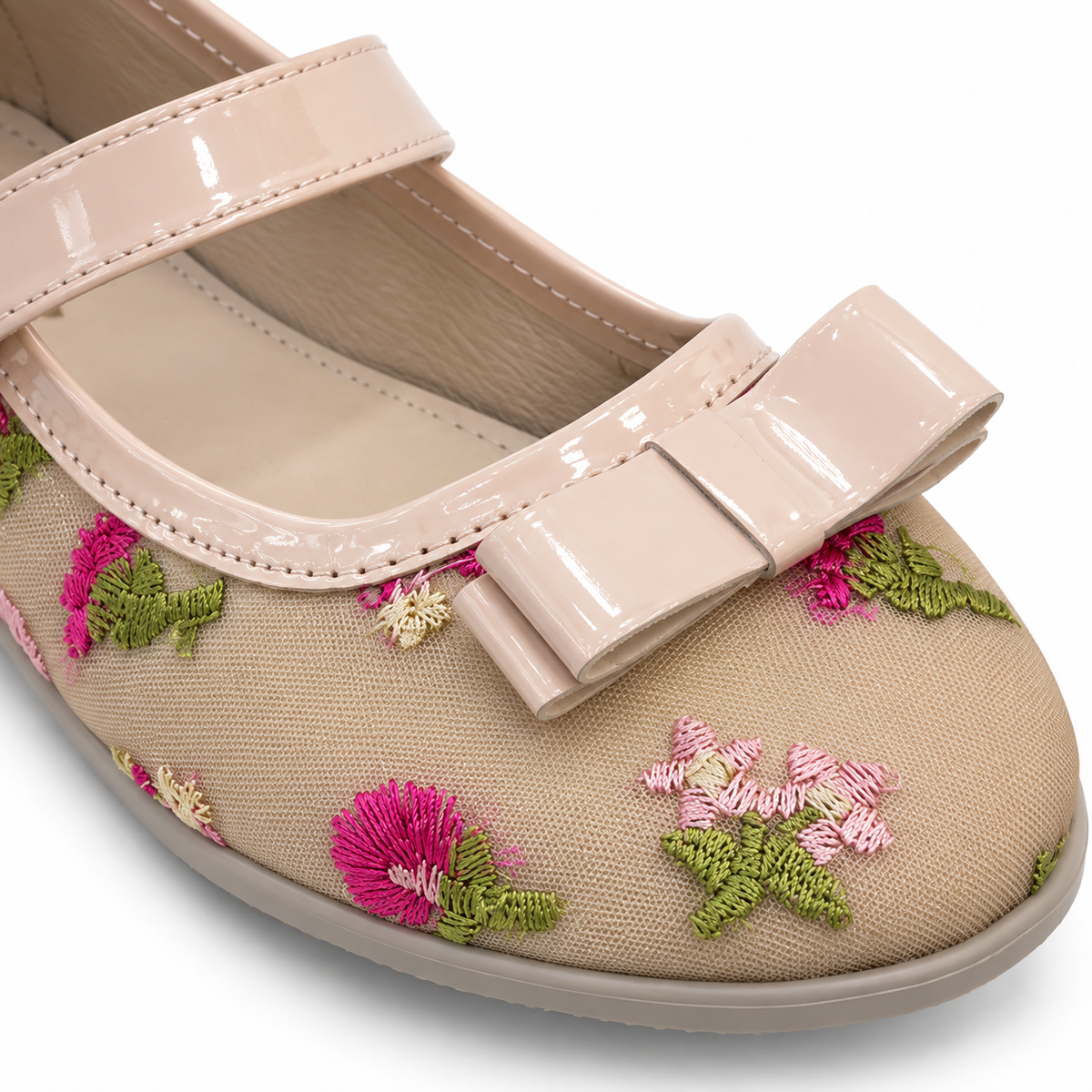 Floral Bow Ballet Flats