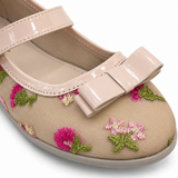 Floral Bow Ballet Flats