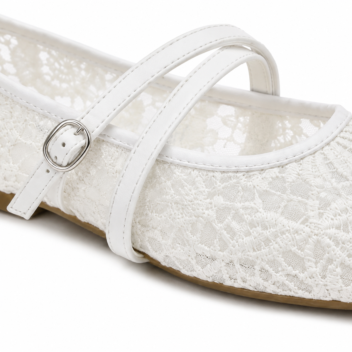 Women Lace Strap Ballet Flats