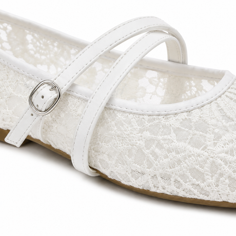 Women Lace Strap Ballet Flats