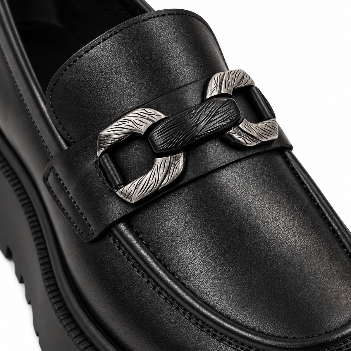 Metal Buckle Loafers