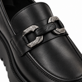 Metal Buckle Loafers
