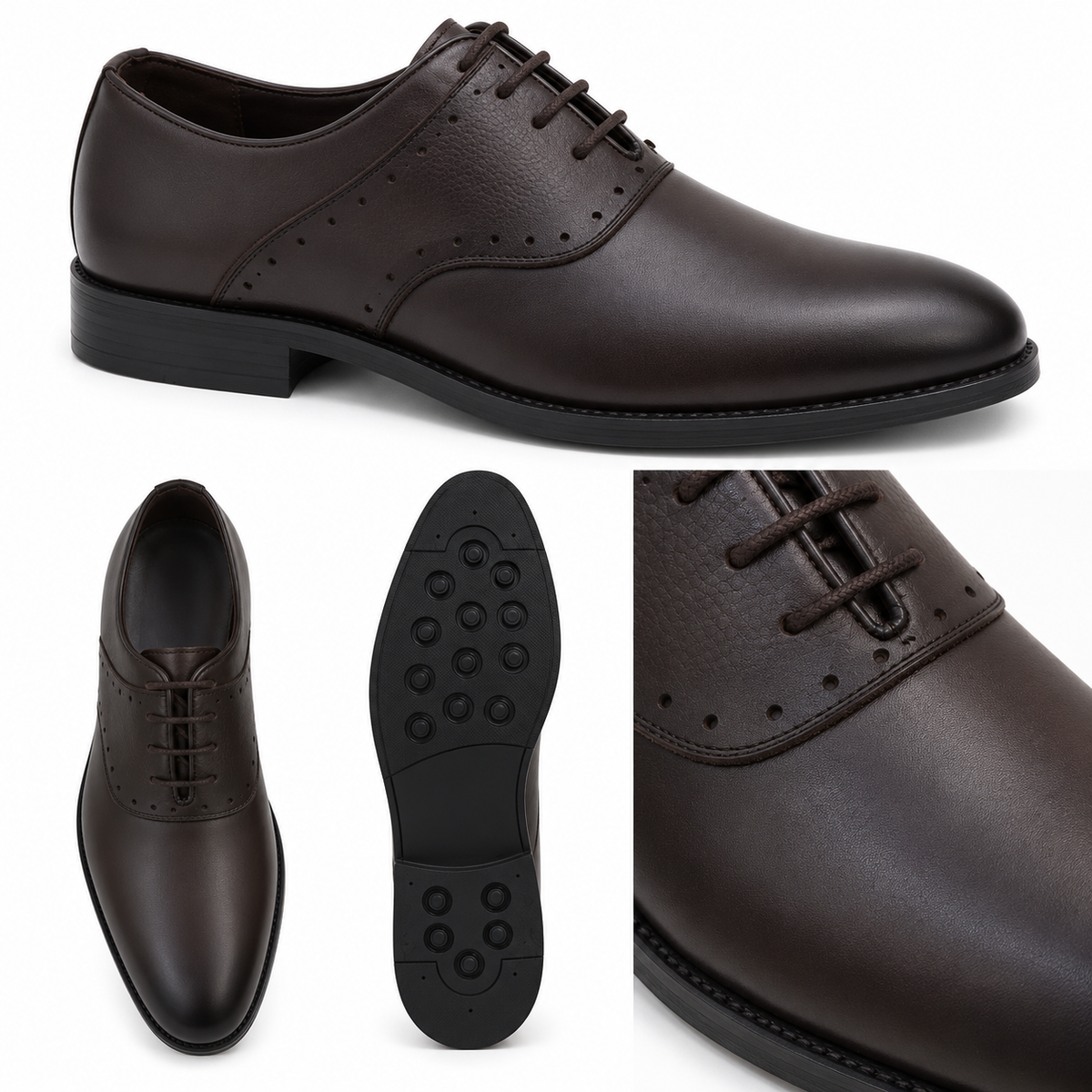 Perforated Detail Derby Shoes