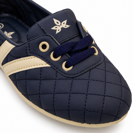Quilted Lace-Up Flats