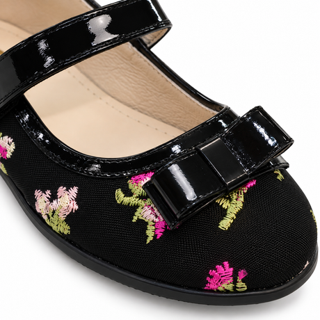 Floral Bow Ballet Flats