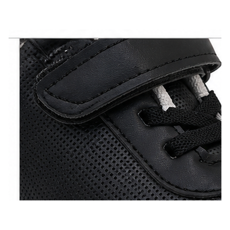 Boys sports sneakers with hook-and-loop strap and laces