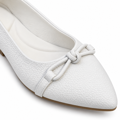 Bow Detail Pointed Toe Flats