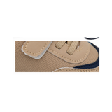 Boys sports sneakers with hook-and-loop strap and laces