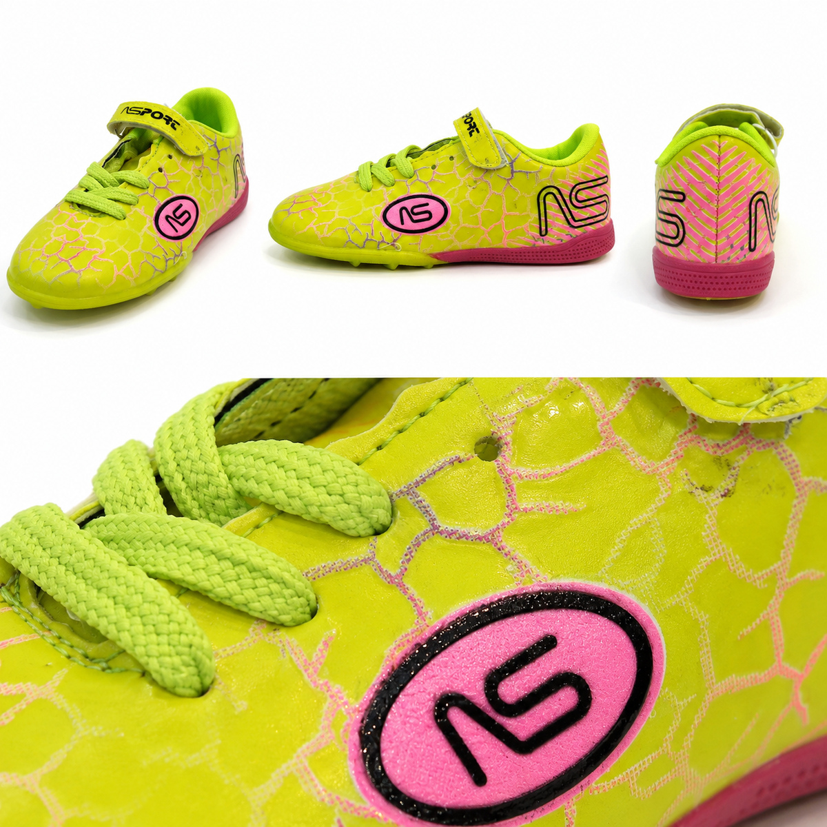 Kids Lace Up Sports Shoes With Strap