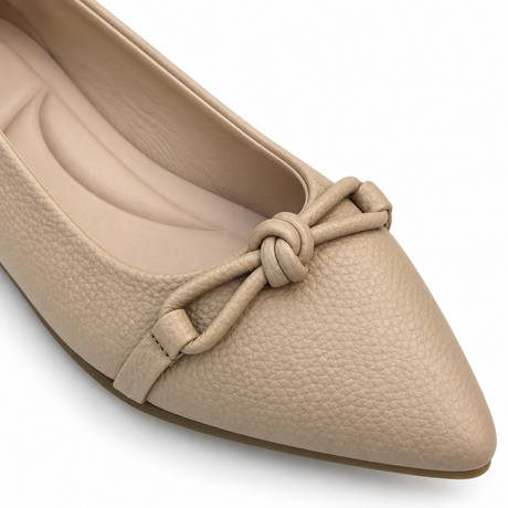 Bow Detail Pointed Toe Flats